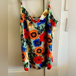 Floral silk Amour Vert blouse, size M.
